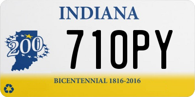 IN license plate 710PY