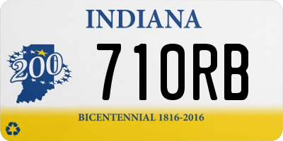 IN license plate 710RB