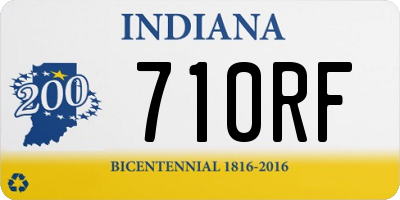IN license plate 710RF