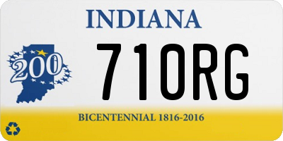 IN license plate 710RG