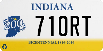 IN license plate 710RT