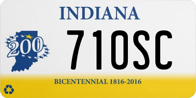 IN license plate 710SC