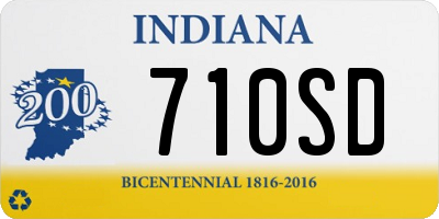 IN license plate 710SD