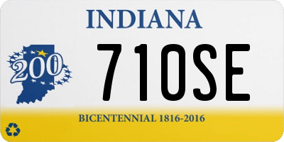 IN license plate 710SE