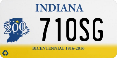 IN license plate 710SG