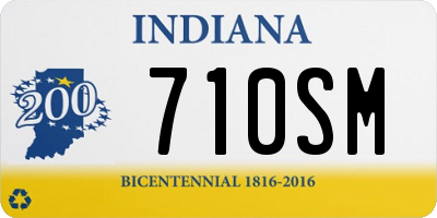 IN license plate 710SM