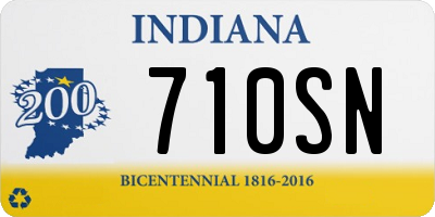 IN license plate 710SN