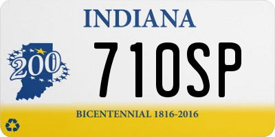 IN license plate 710SP