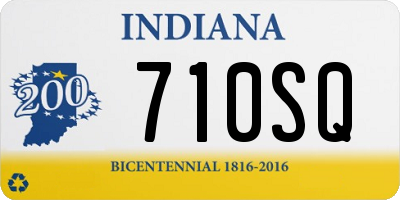 IN license plate 710SQ