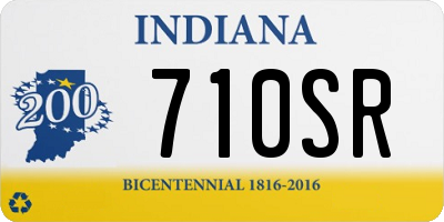 IN license plate 710SR