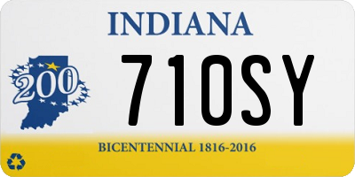 IN license plate 710SY
