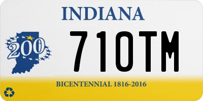 IN license plate 710TM