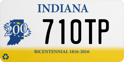 IN license plate 710TP