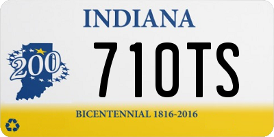 IN license plate 710TS