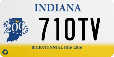 IN license plate 710TV