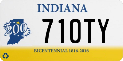 IN license plate 710TY