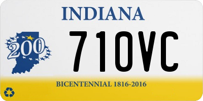 IN license plate 710VC