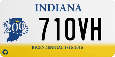 IN license plate 710VH