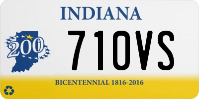 IN license plate 710VS