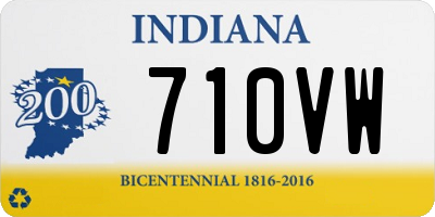 IN license plate 710VW