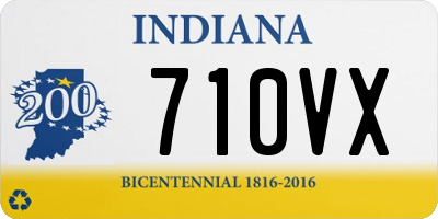 IN license plate 710VX