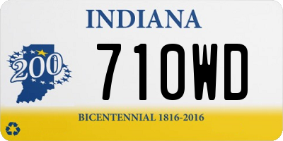 IN license plate 710WD