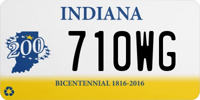 IN license plate 710WG