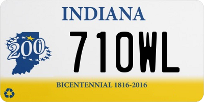 IN license plate 710WL