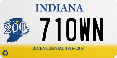 IN license plate 710WN