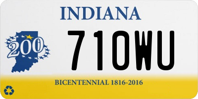 IN license plate 710WU