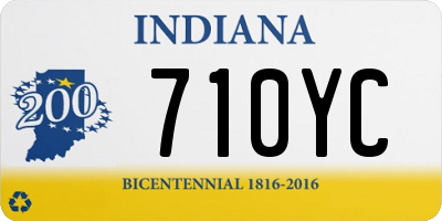 IN license plate 710YC