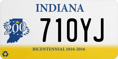 IN license plate 710YJ