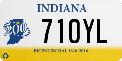 IN license plate 710YL