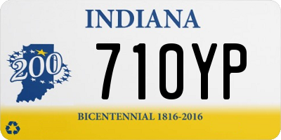 IN license plate 710YP