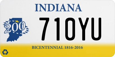 IN license plate 710YU