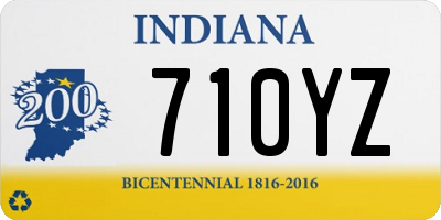 IN license plate 710YZ