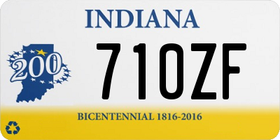 IN license plate 710ZF