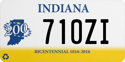 IN license plate 710ZI