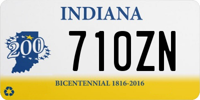 IN license plate 710ZN