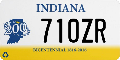 IN license plate 710ZR