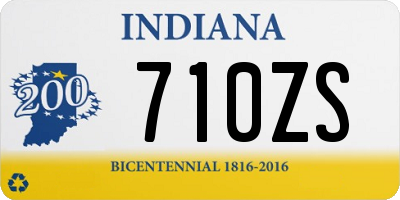 IN license plate 710ZS