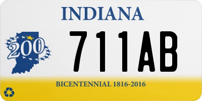 IN license plate 711AB