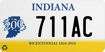 IN license plate 711AC