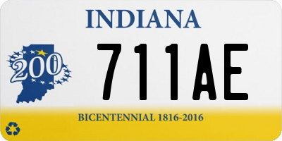 IN license plate 711AE