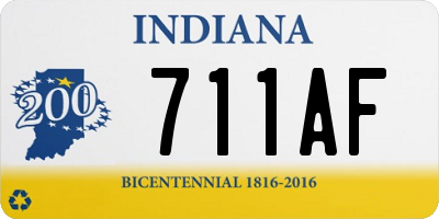 IN license plate 711AF