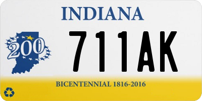 IN license plate 711AK