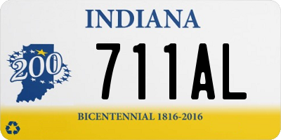 IN license plate 711AL