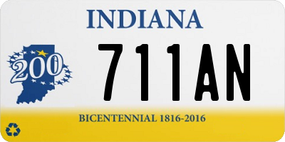 IN license plate 711AN