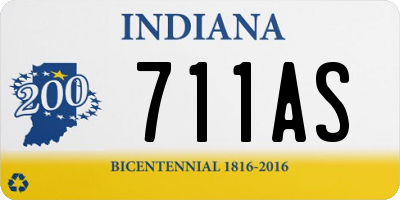 IN license plate 711AS