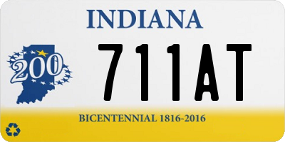 IN license plate 711AT